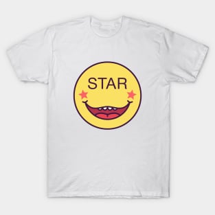 Emoji face with phrase Star T-Shirt